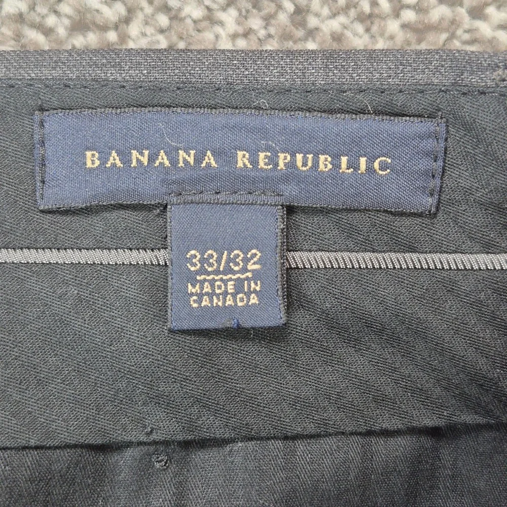 Banana Republic Suit Men 40R Gray Lanificio Cerruti Wool Modern Fit 33x32